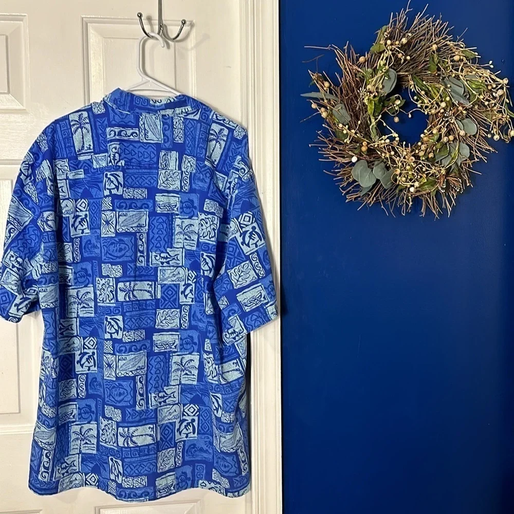 Made in Hawaii Vintage Cotton Blend Short Sleeve Hawaiian Print Button up XL